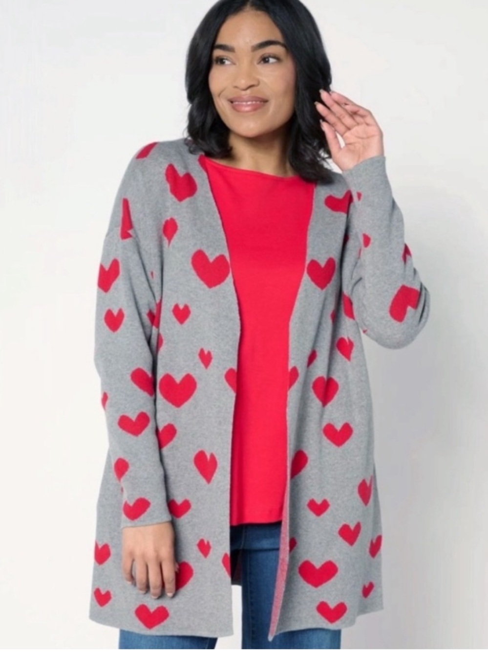 Driftwood Heart Intarsia Cardigan